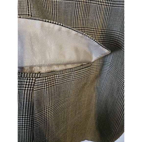 Oscar De La Renta Menswear Wool Plaid Houndstooth Sportcoat Men Size 42R - Picture 7 of 14